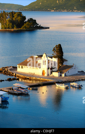 Greco-ortodossi Convento di Vlachernas, Kanoni, Penisola, Corfu Grecia ISOLE IONIE Foto Stock