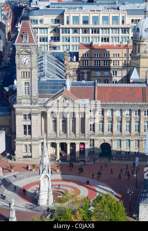 Veduta aerea della casa Consiglio in Chamberlain Square, Birmingham City Centre, West Midlands, Foto Stock