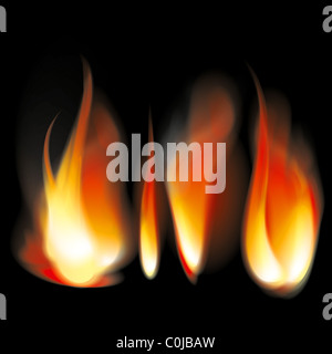 Linguette della fiamma Foto Stock