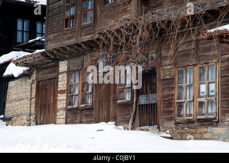 Zheravna Bulgaria in inverno Foto Stock