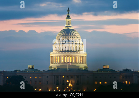 La mattina presto vista degli Stati Uniti Campidoglio di Washington, D.C. Foto Stock