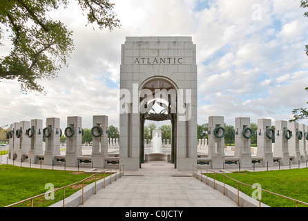 Il Memoriale della Seconda Guerra Mondiale a Washington DC. Foto Stock