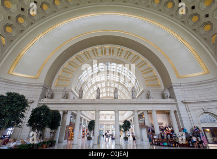 Vista interna della Union Station, Washington D.C. Foto Stock