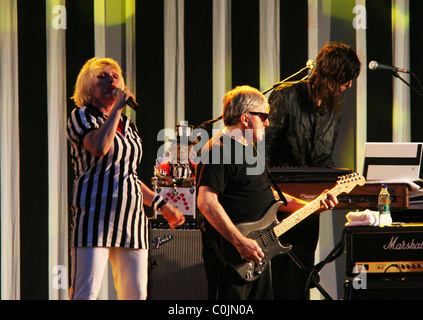 Debbie Harry dei Blondie in concerto presso il centro Excel come parte della British Motorshow 2008 Londra Inghilterra - 28.07.08 Foto Stock