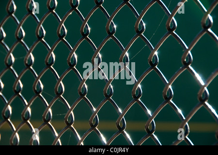 Catena collegamento recinto vicino. Foto Stock