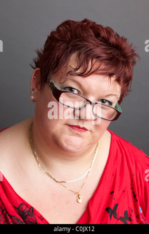 Ritratto di donna sovrappeso Foto Stock