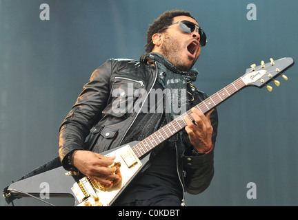 Lenny Kravitz V2008 Festival Giorno 1 Stafford, Inghilterra - 16.08.08 ( ) Nick Pickles/ Foto Stock