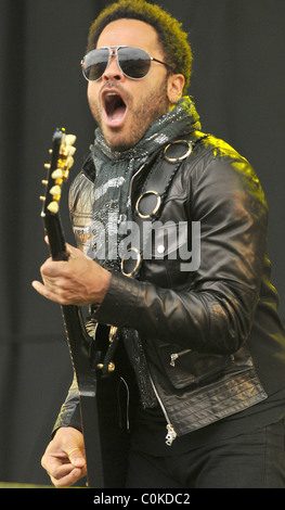 Lenny Kravitz V2008 Festival Giorno 1 Stafford, Inghilterra - 16.08.08 ( ) Nick Pickles/ Foto Stock