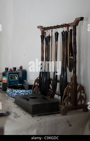 Cinese tradizionale paraphernalia di calligrafia Foto Stock