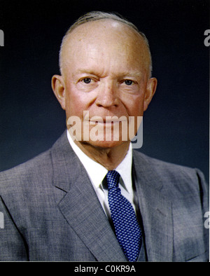 Dwight D. Eisenhower, il trentaquattresimo Presidente degli Stati Uniti. Foto Stock