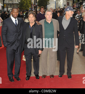 50 Cent Al Pacino, Robert De Niro e Jon Avnet UK premiere di 'Kill Giusti' all'Empire Leicester Square - arrivi Foto Stock