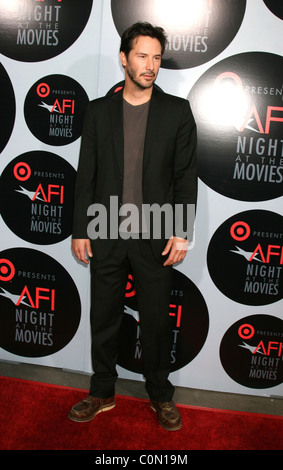 Keanu Reeves presenta bersaglio AFI serata al cinema tenutasi a Arclight Theatre Hollywood, California - 12.04.08 Foto Stock