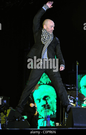 Michael Stipe dei REM LA T nel Parco festival - Giorno 3 Perth and Kinross in Scozia - 13.07.08 Nick Foto Stock