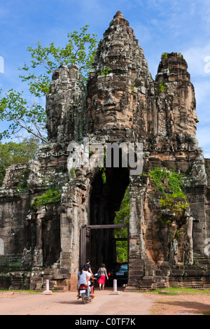 Porta Sud. Angkor Thom in Angkor. Cambogia. Asia Foto Stock