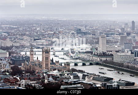 Vista aerea della città di Londra Greater London Foto Stock