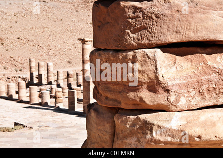 Petra royal Regno di Giordania, tombe e templi Foto Stock