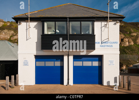 HM edificio di guardia costiera Hastings East Sussex England Foto Stock