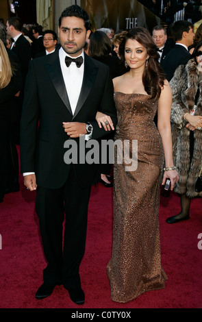 AISHWARYA RAI & ABHISHEK BACHCHAN 83RD ACADEMY AWARDS red carpet arrivi Kodak Theatre Hollywood USA 27 febbraio 2011 Foto Stock