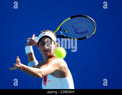 Julia Goerges di Germania presso l'Australian Open 2011 Torneo di tennis . Foto Stock