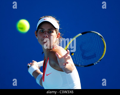 Julia Goerges di Germania presso l'Australian Open 2011 Torneo di tennis . Foto Stock