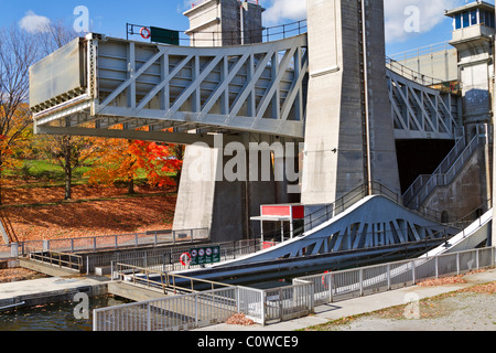 Peterborough bloccaggio sollevamento, Trent-Severn fluviale, Ontario, Canada. Foto Stock