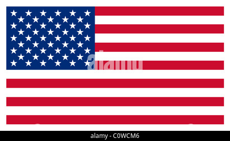USA Stars and Stripes American Flag Isolated Illustration Foto Stock