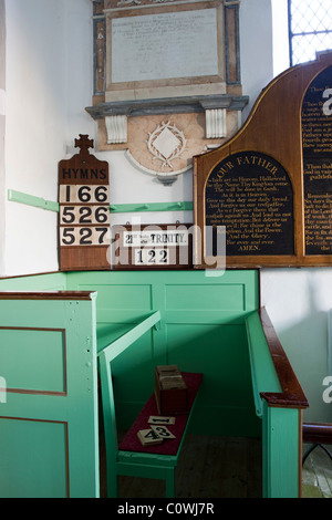 St Lawrence, Didmarton, Gloucestershire, inizio chiesa inglese Foto Stock