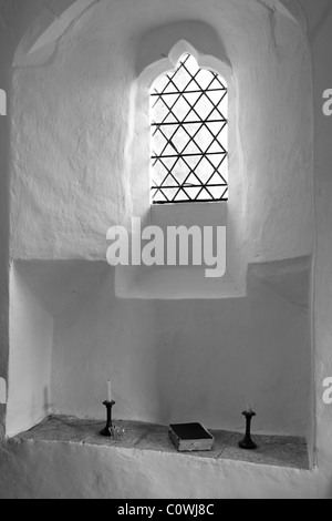 St Lawrence, Didmarton, Gloucestershire, inizio chiesa inglese Foto Stock