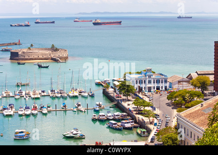 Forte Sao Marcelo, Salvador, Brasile Foto Stock