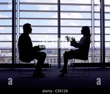 intervista Foto Stock
