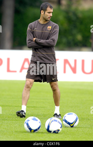 Manager Bareclona Josep Guardiola Foto Stock