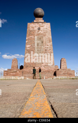 Equatorial Monument - Mitad del Mundo - vicino a Quito, Ecuador Foto Stock