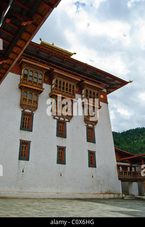 Un edificio in Punakha Dzong, Bhutan Foto Stock