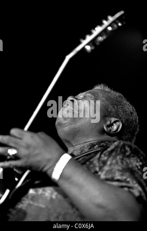 BB King riproduce il blues. Foto Stock