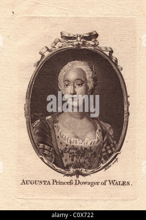 La principessa Augusta di Sax-Gotha-Altenburg (1719-1772), la Principessa di Galles e successivamente Dowager Principessa di Galles. Foto Stock