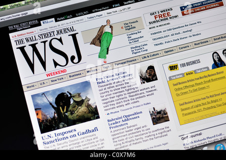 Wall Street Journal sito web giornale Foto Stock