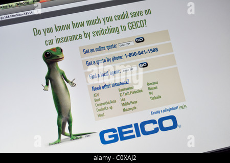 Geico Request A Quote Geico Assicurazione Auto Sito Web Foto Stock - Alamy