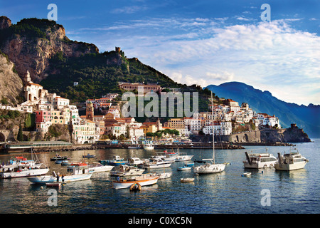 Amalfi,costa,porto.Italia Foto Stock