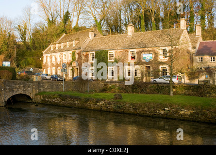 The Swan Hotel, Bibury, Cotswolds. Foto Stock