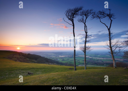 Vista guardando a nord-ovest da Chanctonbury Ring Foto Stock