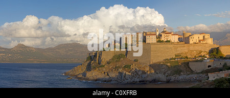 Calvi al tramonto in Corsica, Francia Foto Stock