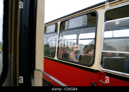 Snowdon ferrovia di montagna del nord del Galles gran bretagna Foto Stock