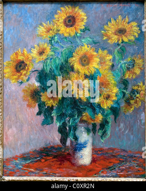 Bouquet of Sunflowers, 1881, by Claude Monet, Foto Stock