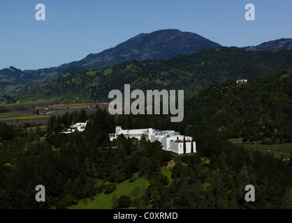 Vista aerea sopra i vigneti di Sterling Napa Valley Calistoga California USA Foto Stock