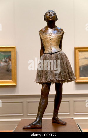 Il piccolo Fourteen-Year-vecchio ballerino, Petite danseuse de quatorze ans, eseguito ca. 1880; cast in 1922, di Edgar Degas Foto Stock