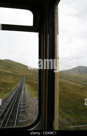 Snowdon ferrovia di montagna del nord del Galles gran bretagna Foto Stock