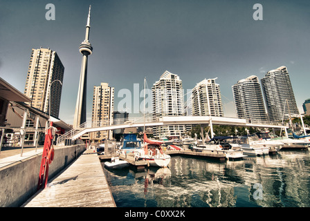 Vista di Toronto dal molo, Canada Foto Stock