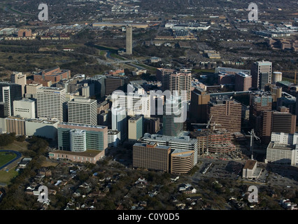 Vista aerea sopra il Texas Medical Center di Houston in Texas Foto Stock