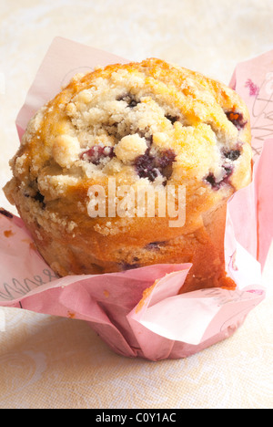 Appena sfornato muffin ai mirtilli Foto Stock