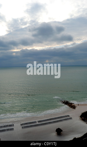 Vista della spiaggia del Lido di Venezia sul Golfo del Messico, Sarasota Florida Foto Stock